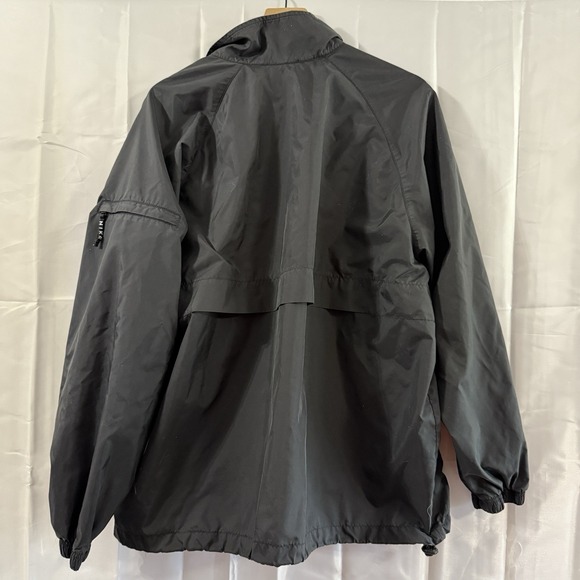 VINTAGE Nike Jacket Mens L Black Windbreaker Swoosh Track Lined Polyester Y2K - Picture 3 of 6